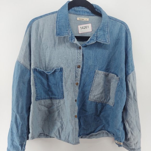 double agent button up shirt women size medium - Picture 1 of 9